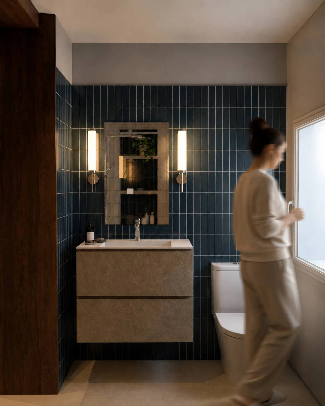 RFG63 — baño con azulejo azul